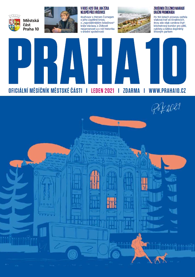 Obálka měsíčníku Praha 10 leden 2021